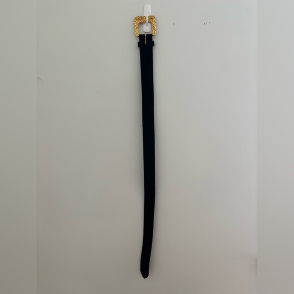 Charles Garre Suede Belt with Gold Buckle - Picture 6 of 8